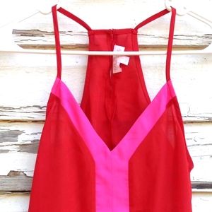 Womens Pink Lily blouse pink and red small